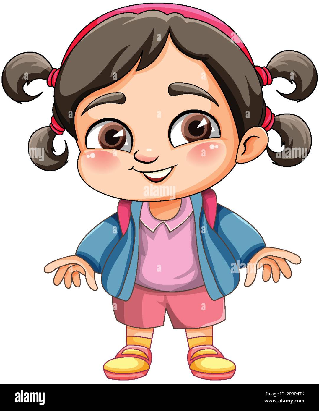 Cute Girl Cartoon Character Illustration Stock Vector Image Art Alamy