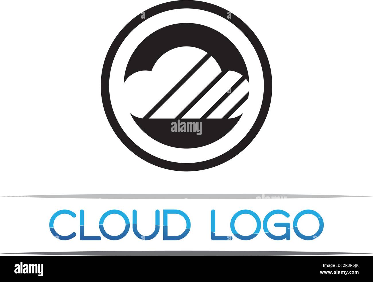 Cloud servers data logo and symbols icons Stock Vector