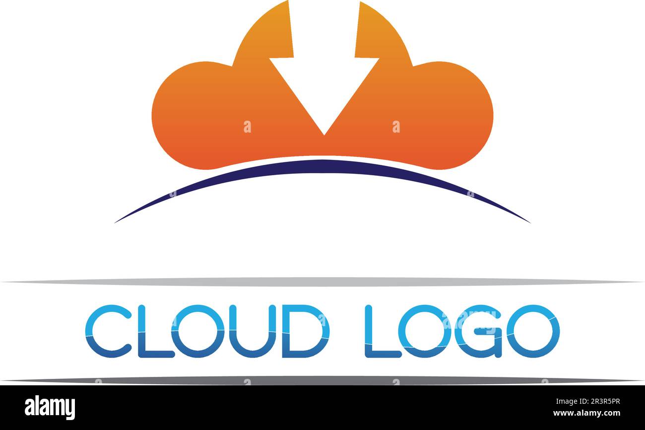 Cloud servers data logo and symbols icons Stock Vector