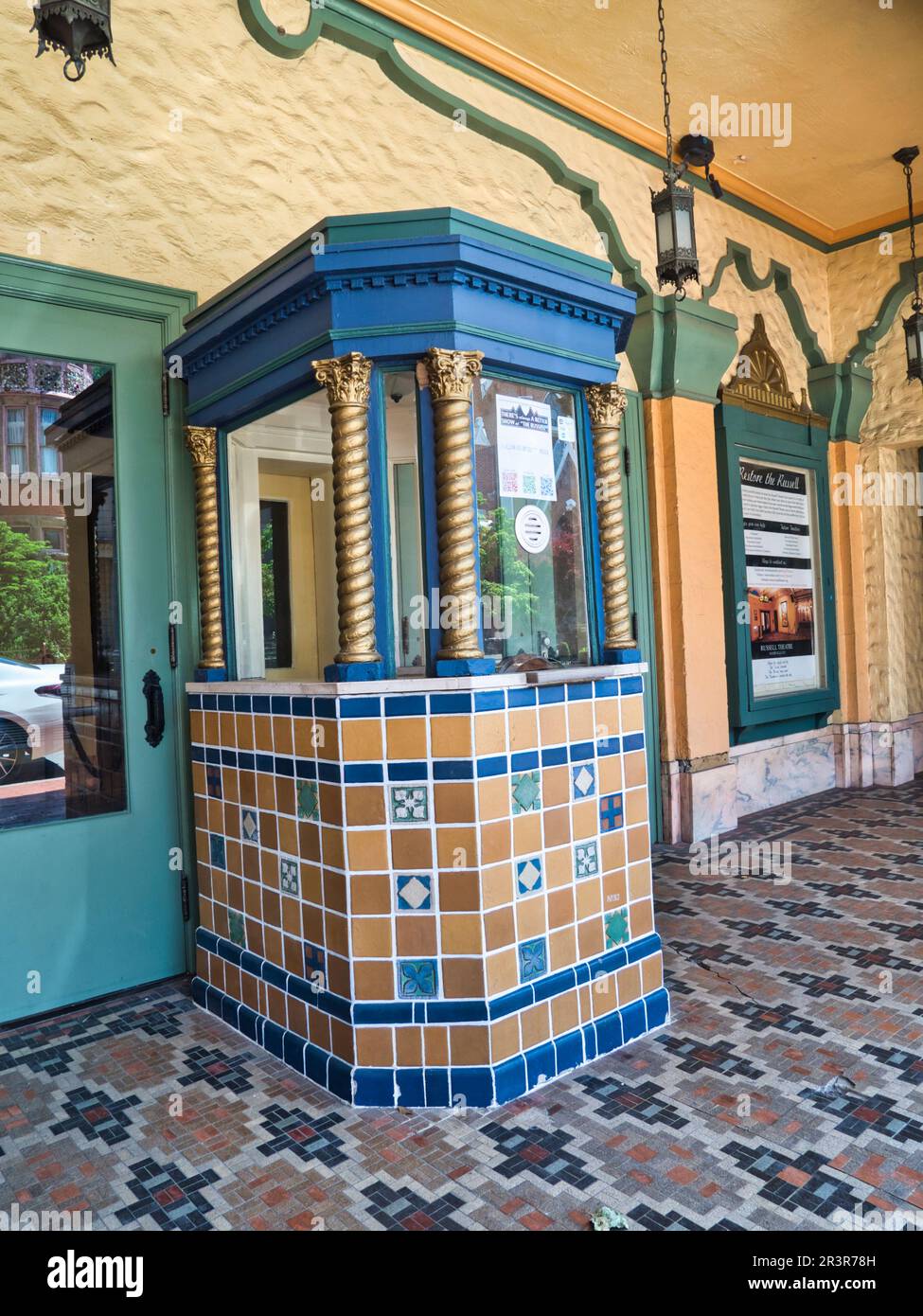 box office of the Russell Theatre is a historic theater in downtown