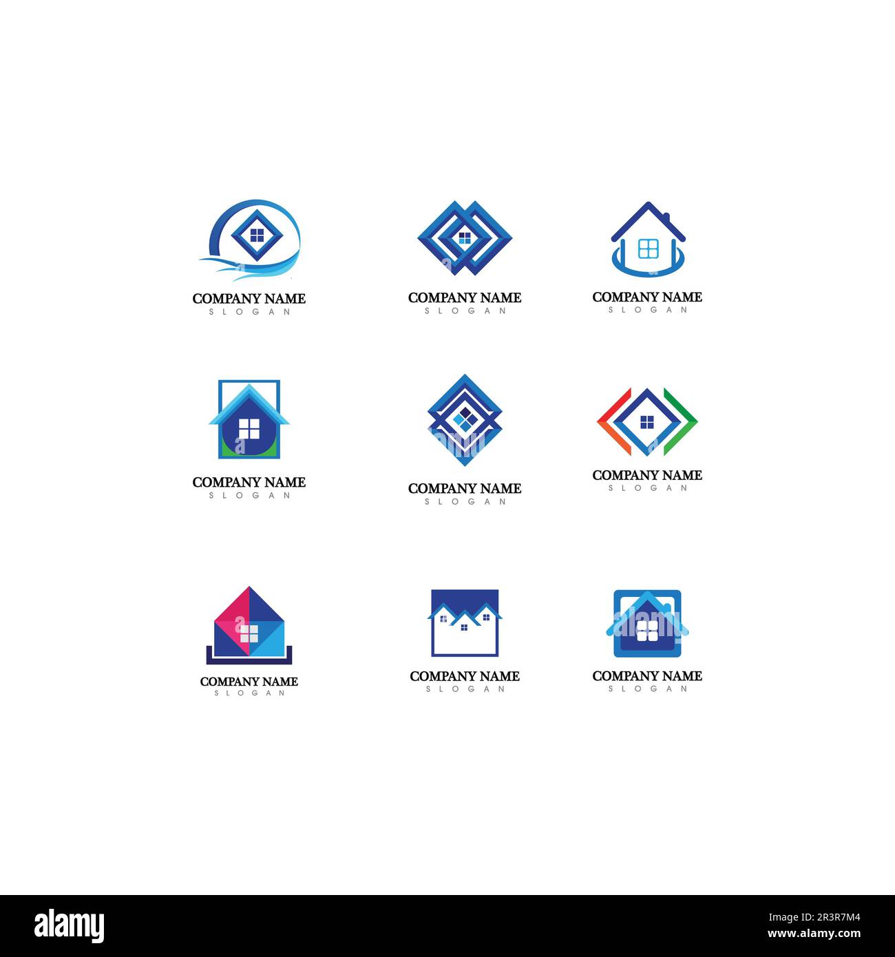 Real estate and home buildings vector logo icons template Stock Vector ...