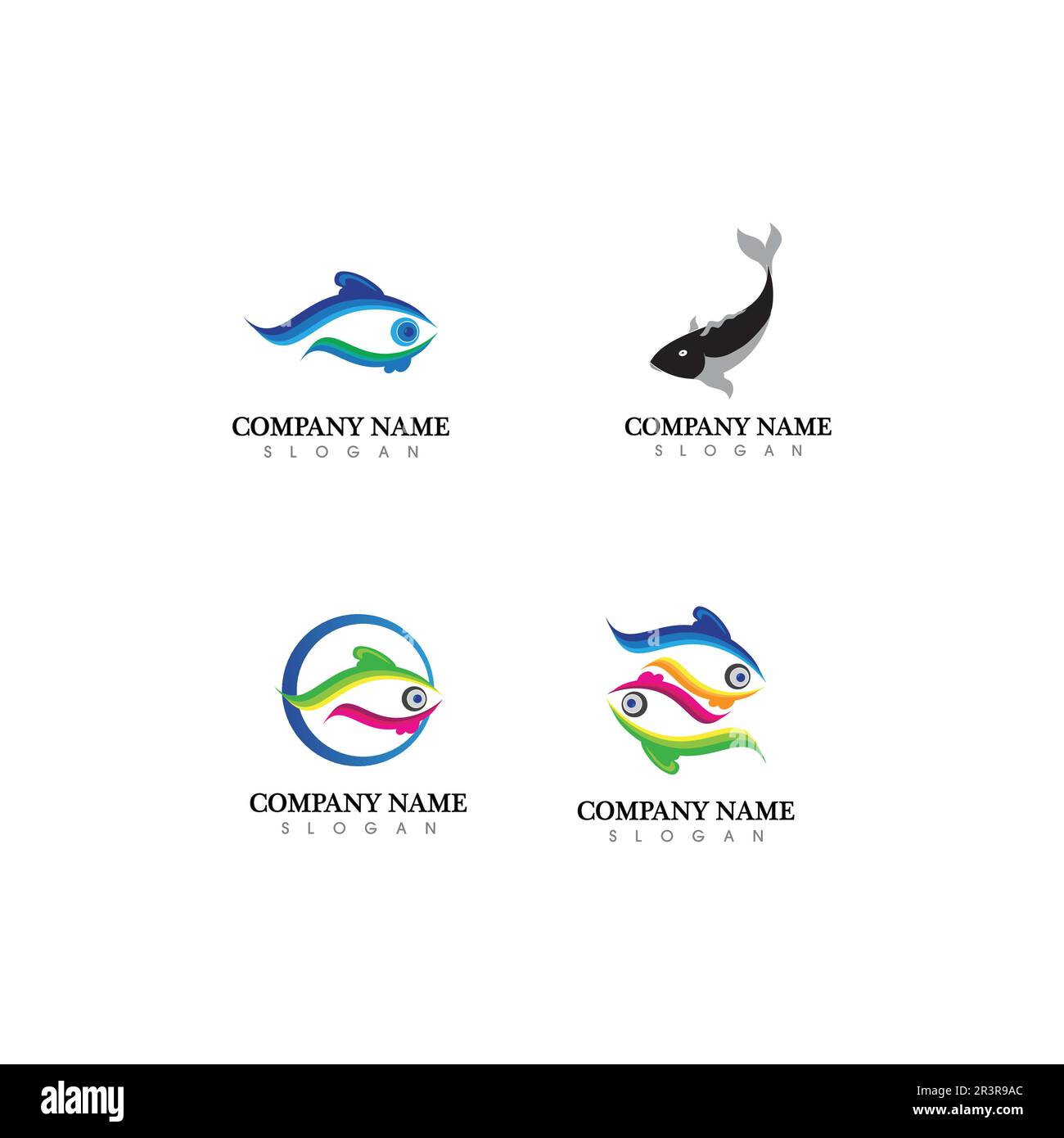 Fish logo template. Creative vector symbol Stock Vector Image & Art - Alamy