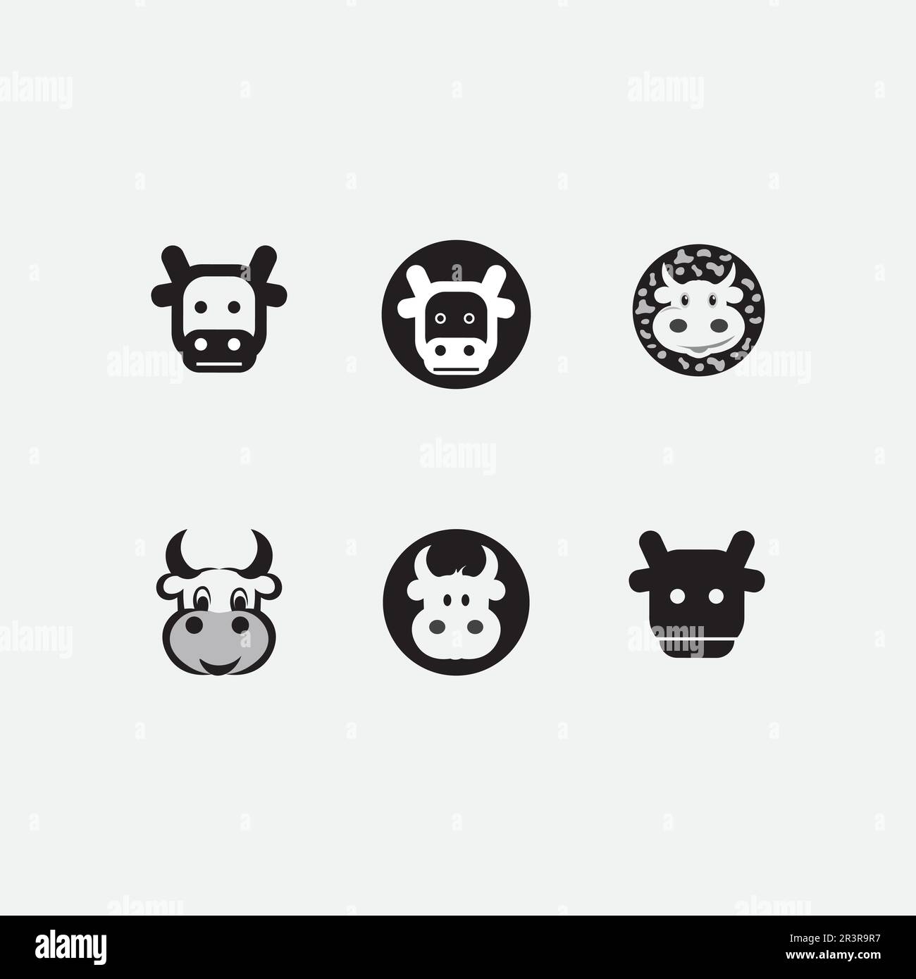 Cow Logo Template vector icon illustration design Stock Vector