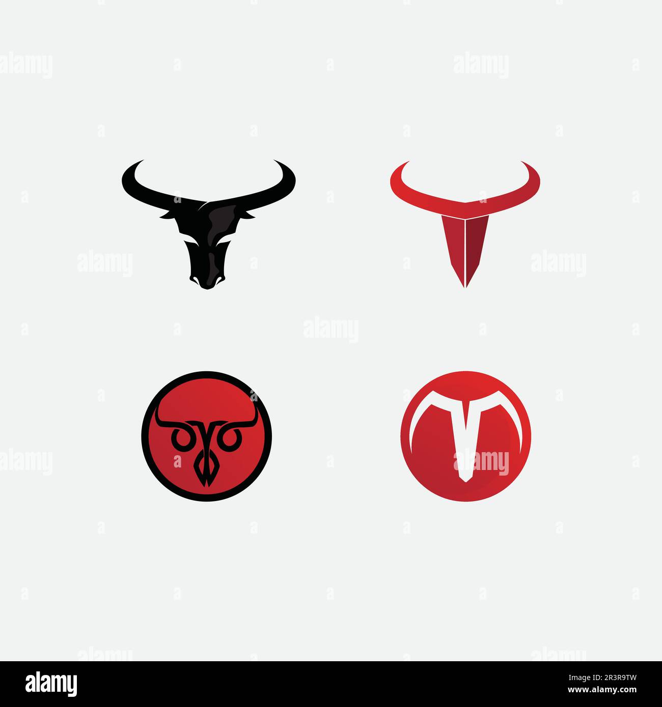 Bull and buffalo head cow animal mascot logo design vector for sport ...