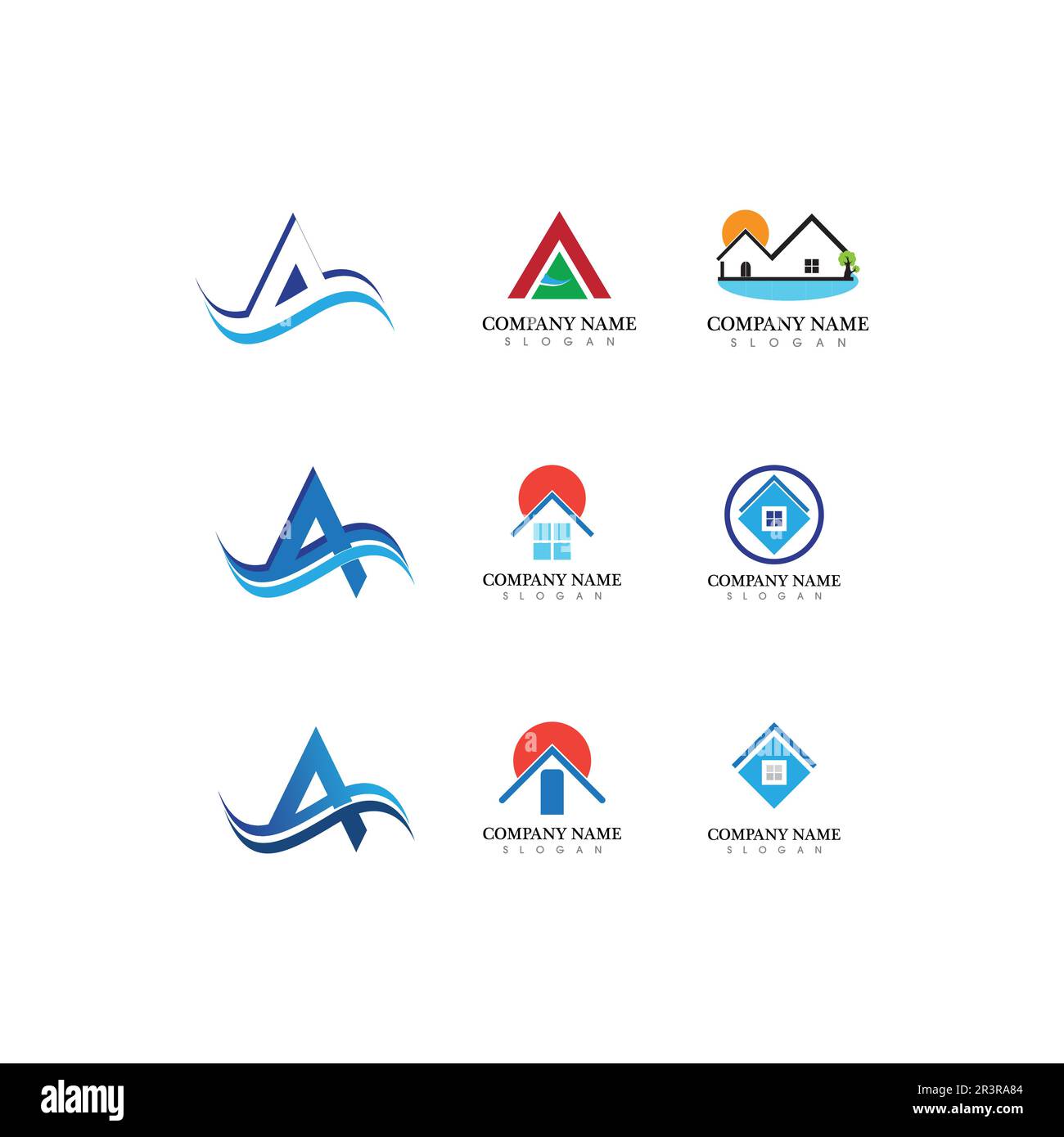 Mountain icon Logo Template Vector illustration design Stock Vector