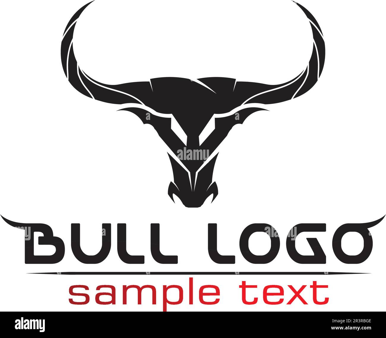 Bull horn logo and symbols template icons app Stock Vector Image & Art