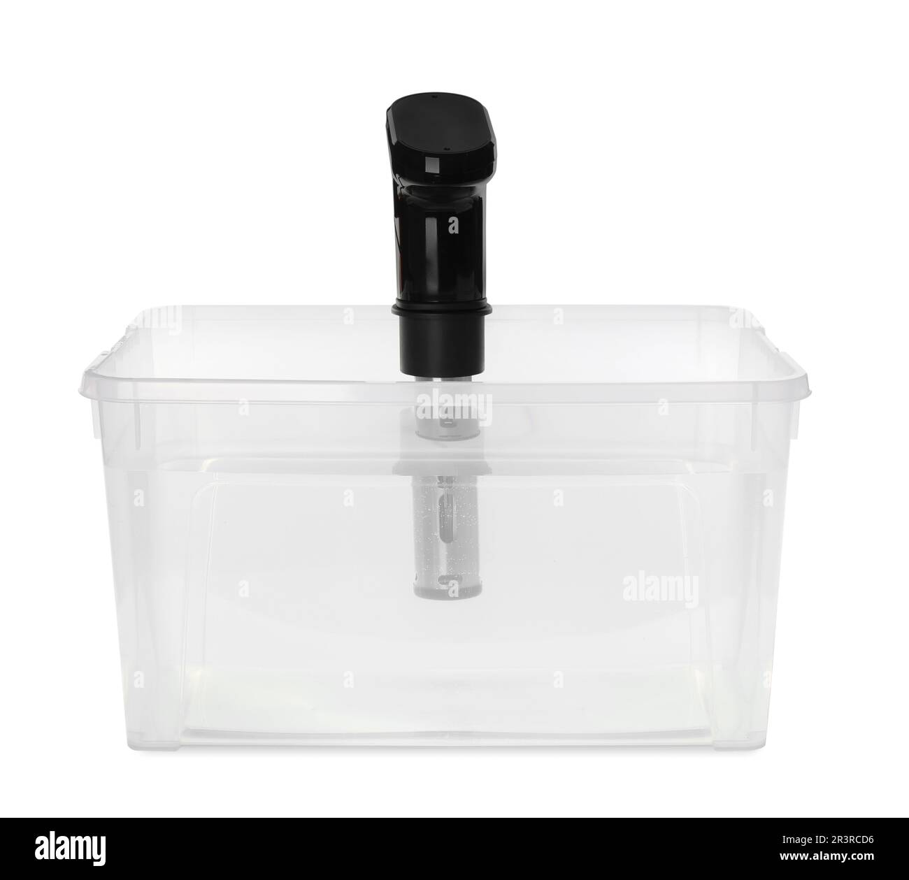Thermal immersion circulator in plastic container with water isolated
