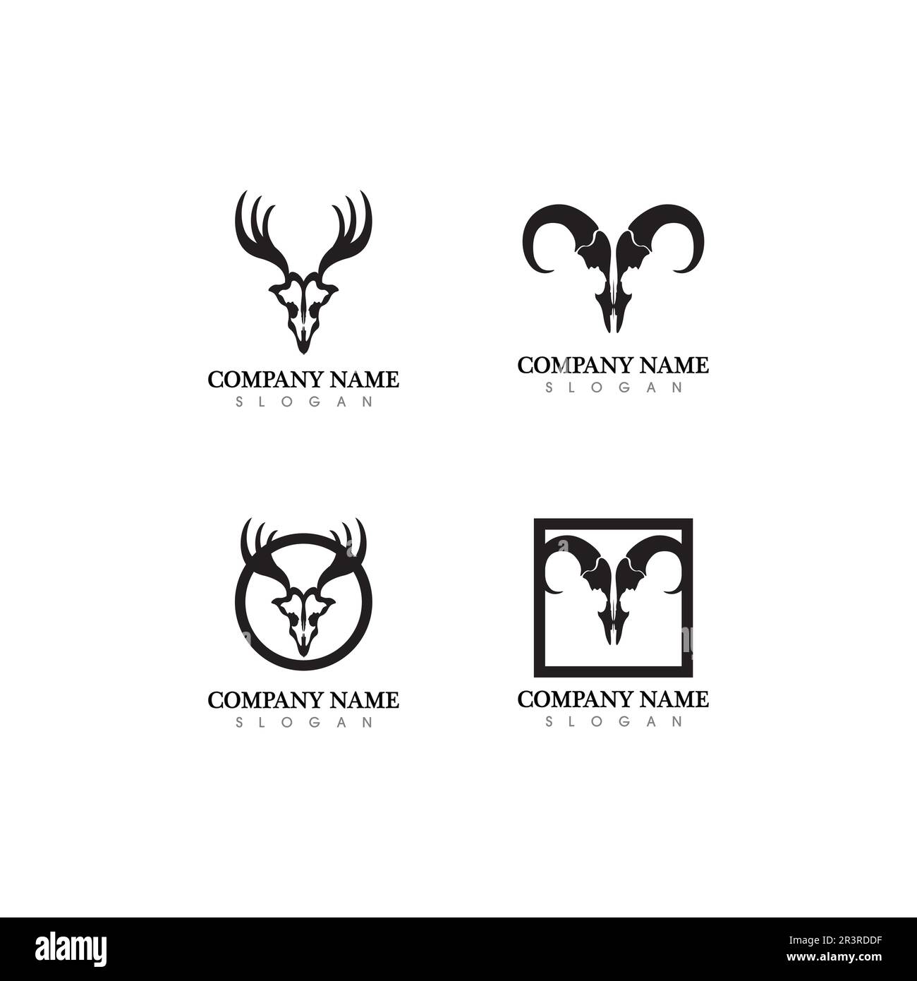 Deer Logo Template vector icon illustration design Stock Vector