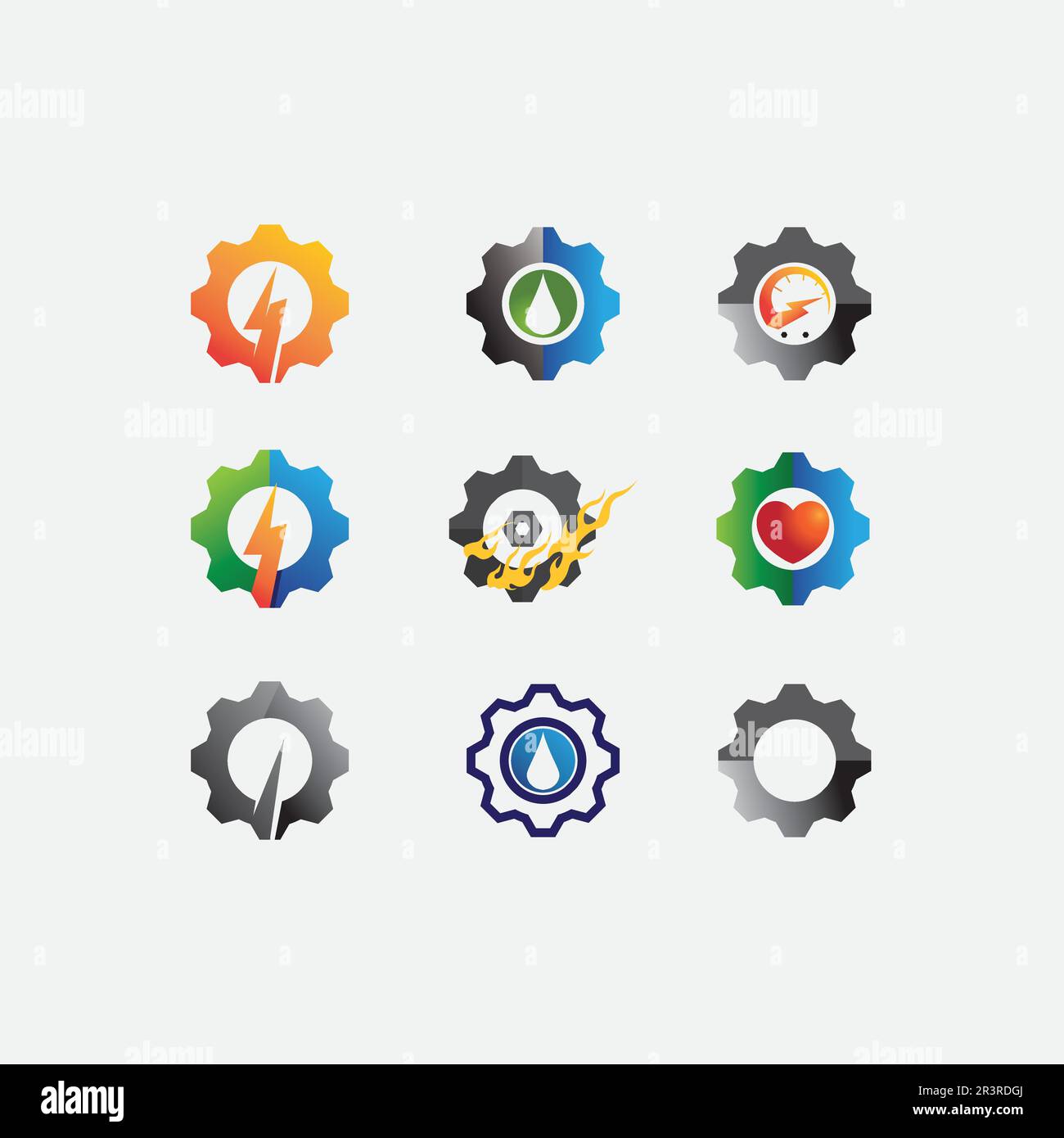 Gear Logo Template vector icon illustration design Stock Vector