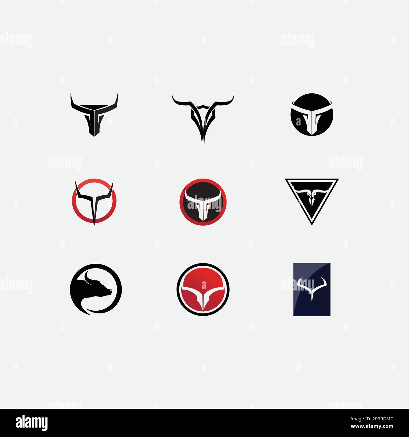 Bull and buffalo head cow animal mascot logo design vector for sport ...