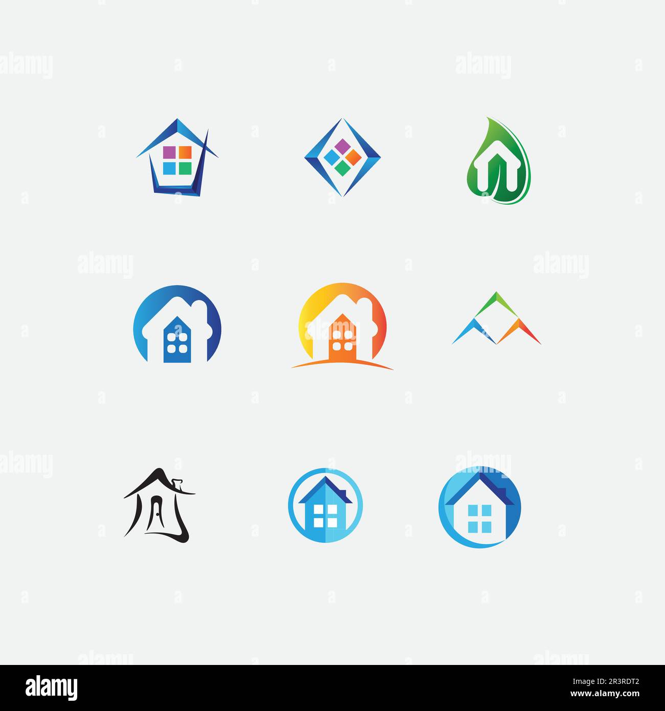 Real estate and home buildings vector logo icons template Stock Vector ...