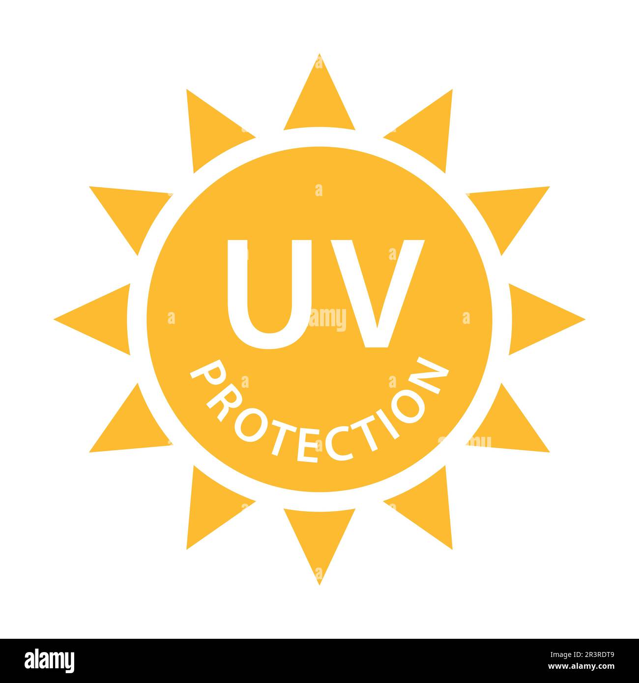 UV radiation icon vector solar ultraviolet light symbol for graphic design, logo, website