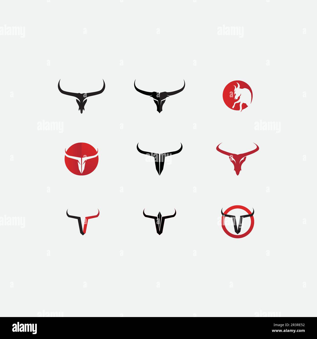 Bull and buffalo head cow animal mascot logo design vector for sport ...