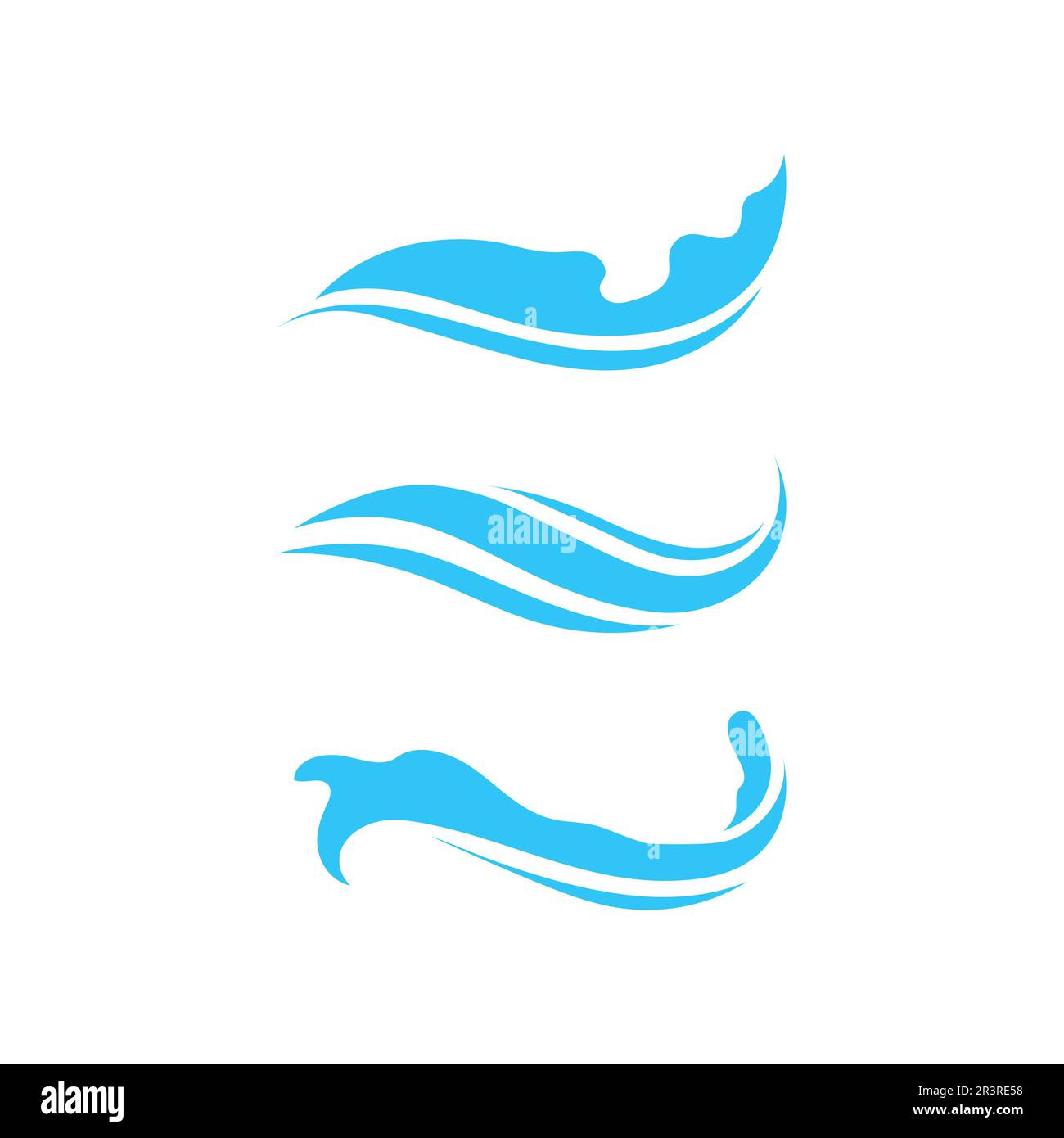 Water wave logo vector design Cut Out Stock Images & Pictures - Alamy