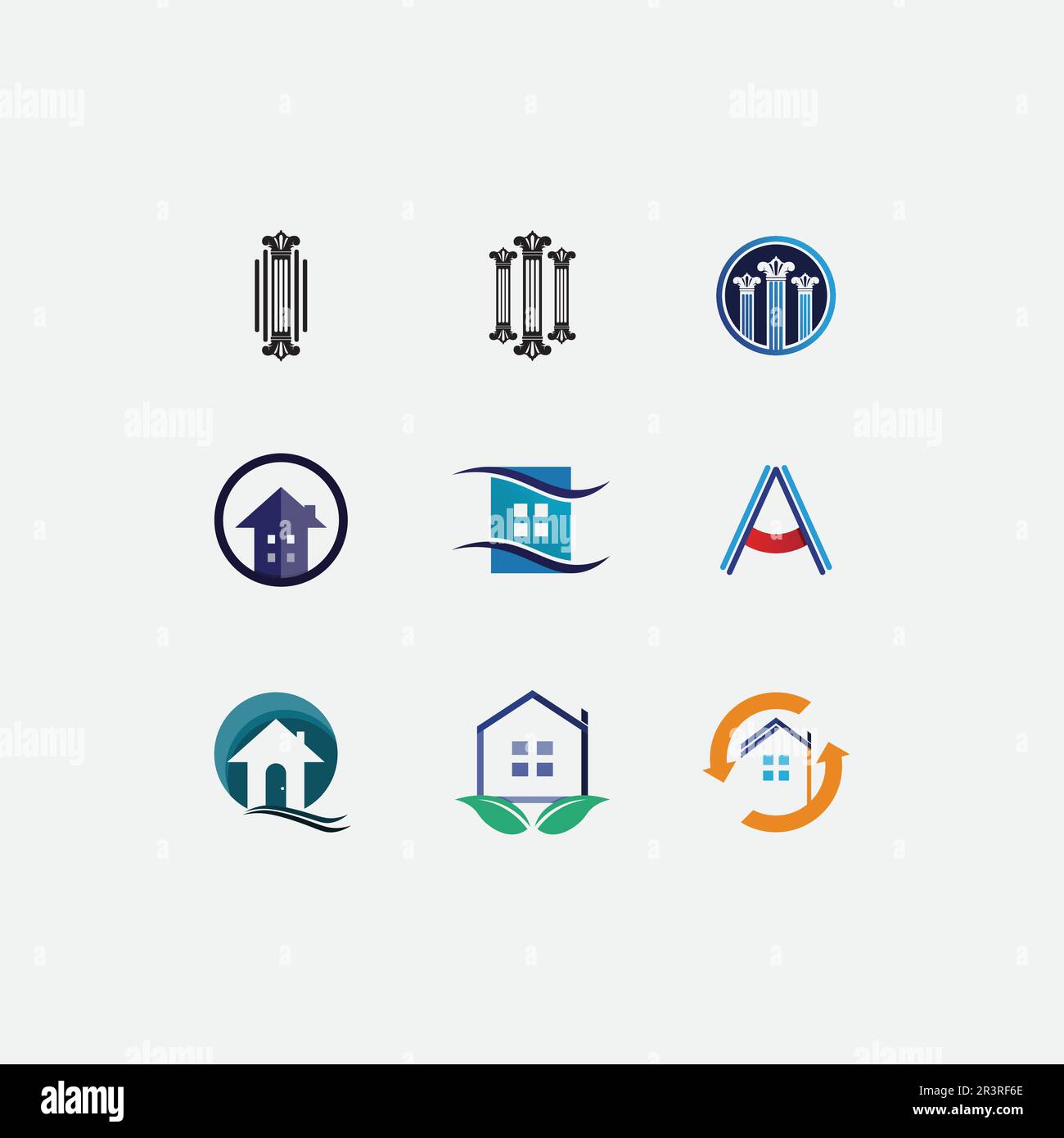 Real estate and home buildings vector logo icons template Stock Vector ...