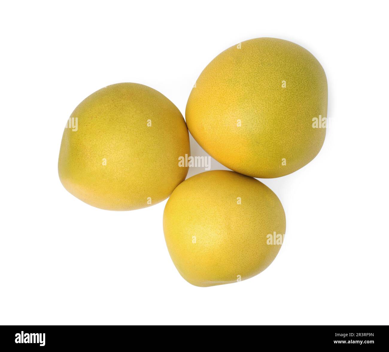 Tasty fresh pomelo fruits isolated on white, top view Stock Photo Alamy