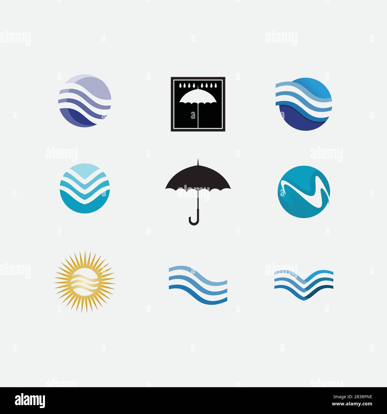 Water wave icon vector illustration design logo Stock Vector