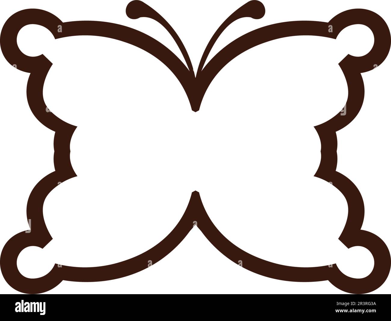 Vector - Butterfly conceptual simple, colorful icon. Logo. Vector illustration Stock Vector