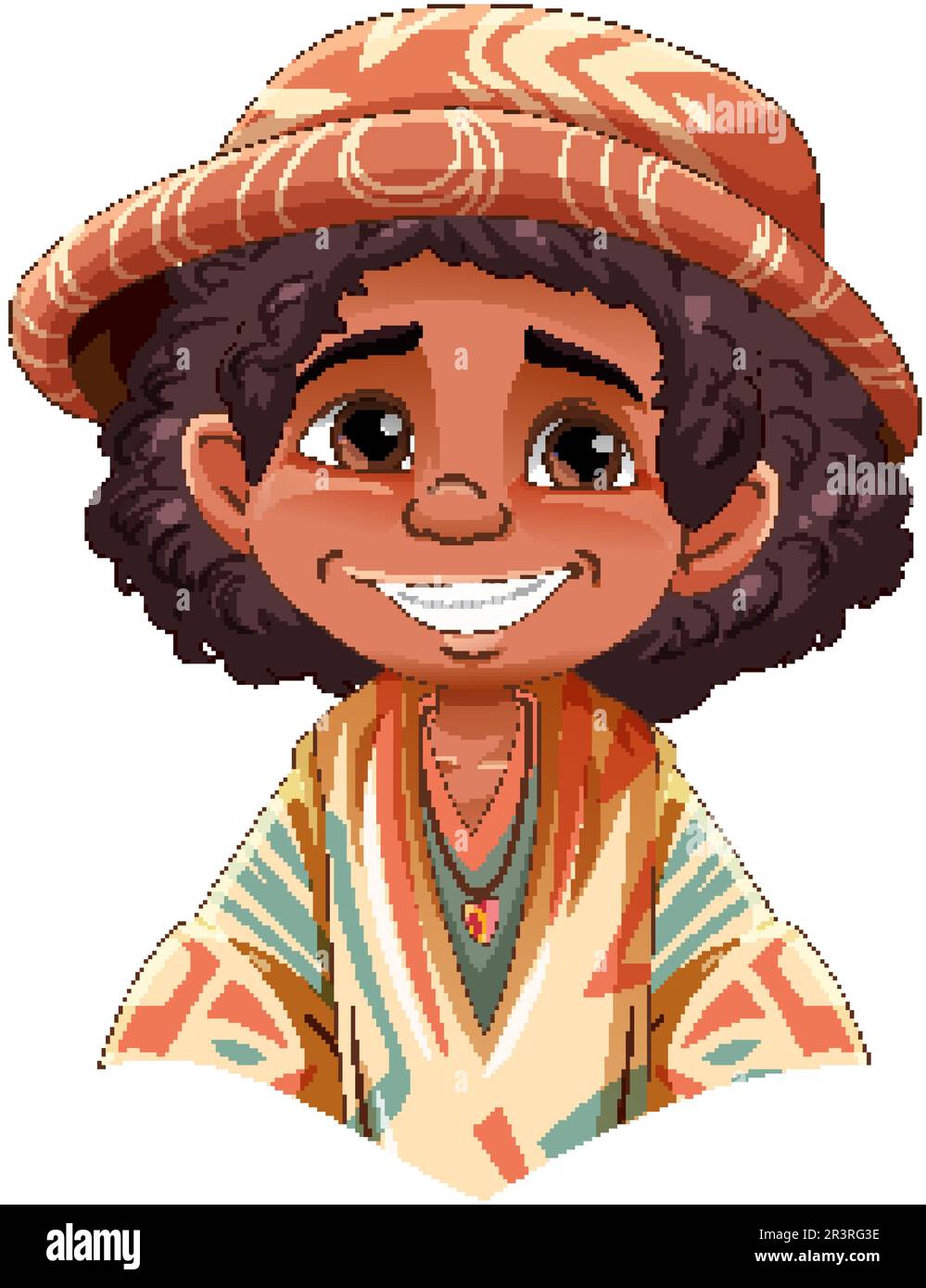 Boy wearing native American outfit illustration Stock Vector Image ...