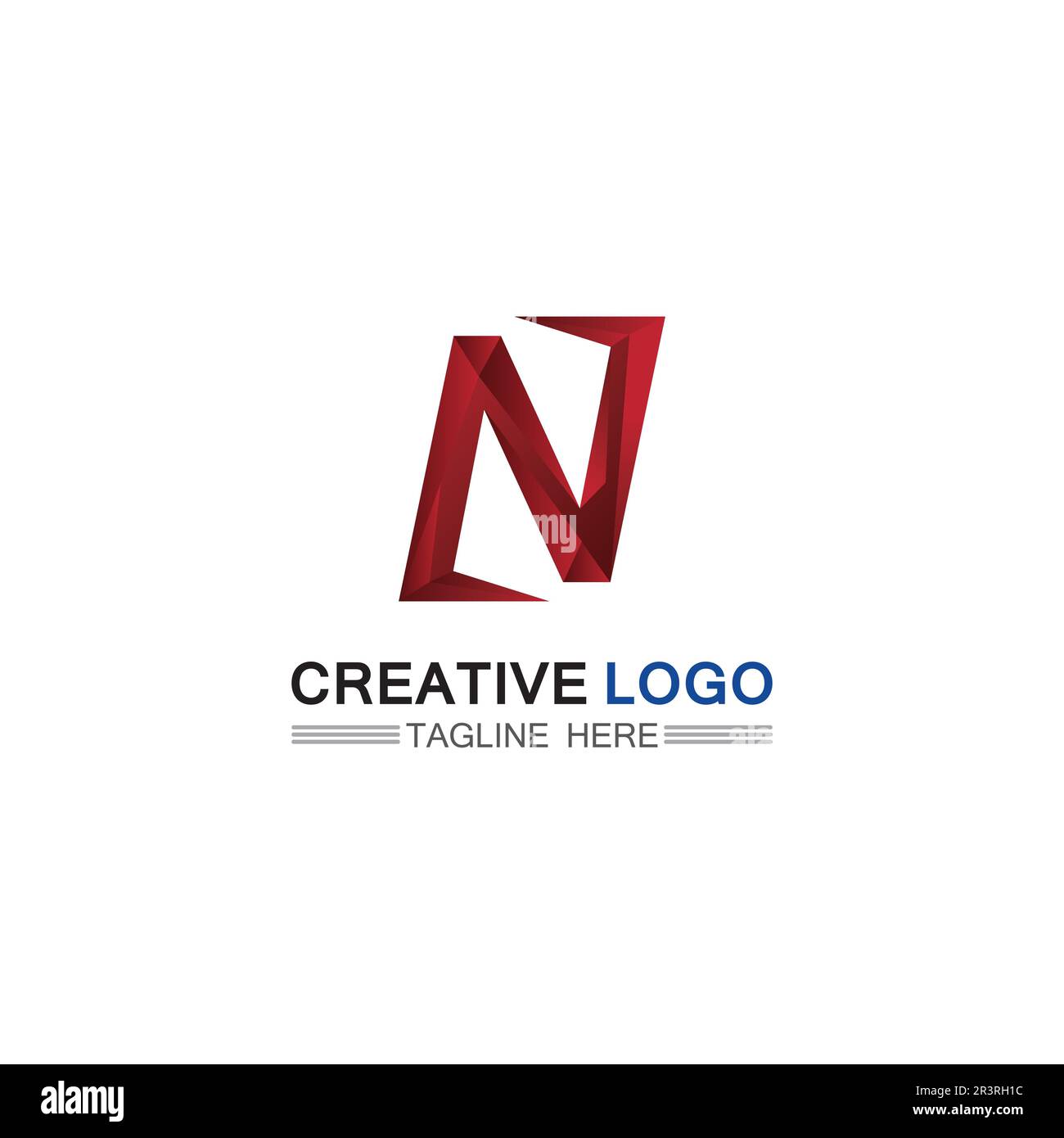 N logo font company logo business and letter initial N design vector ...