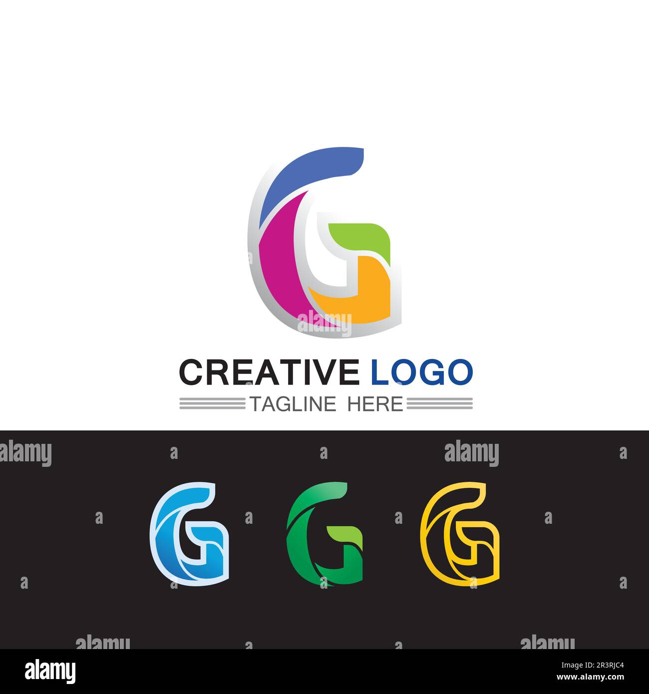 G Letter vector illustration icon Logo Template design Stock Vector ...