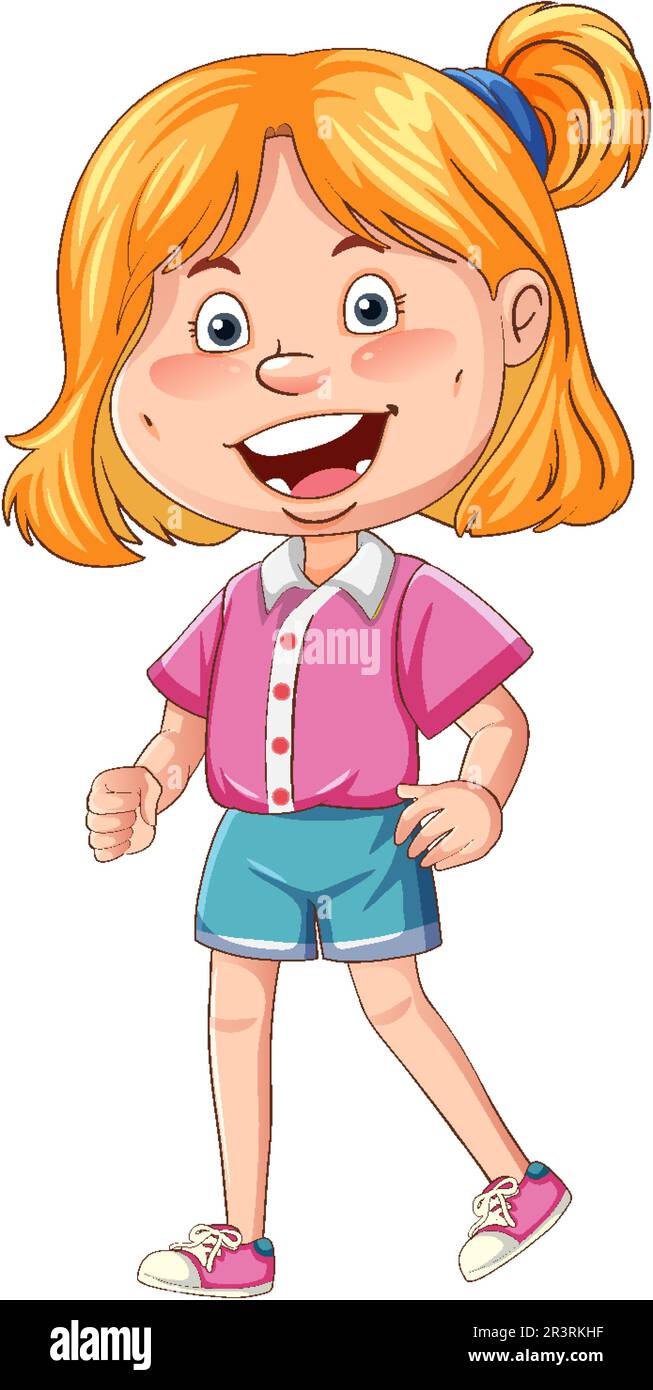 Cute girl cartoon character illustration Stock Vector Image & Art - Alamy