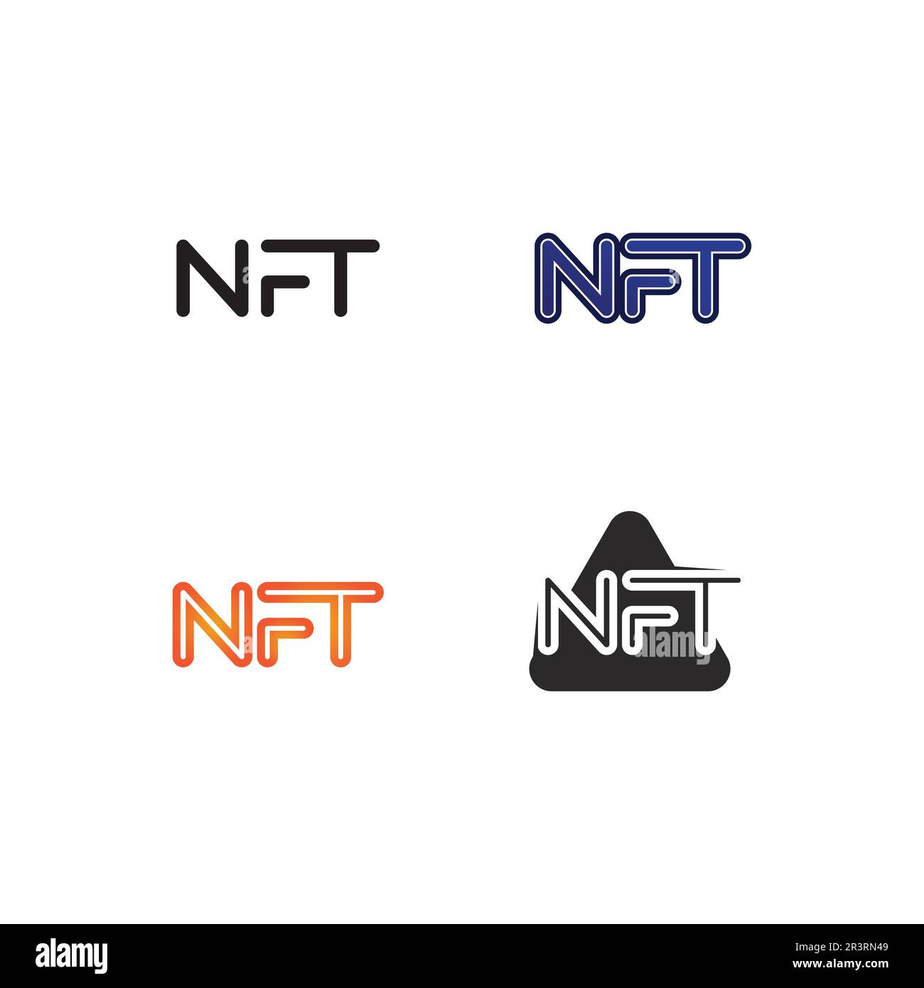 NFT letter and font technology line icon set Crypto Icon or Logo Symbol ...