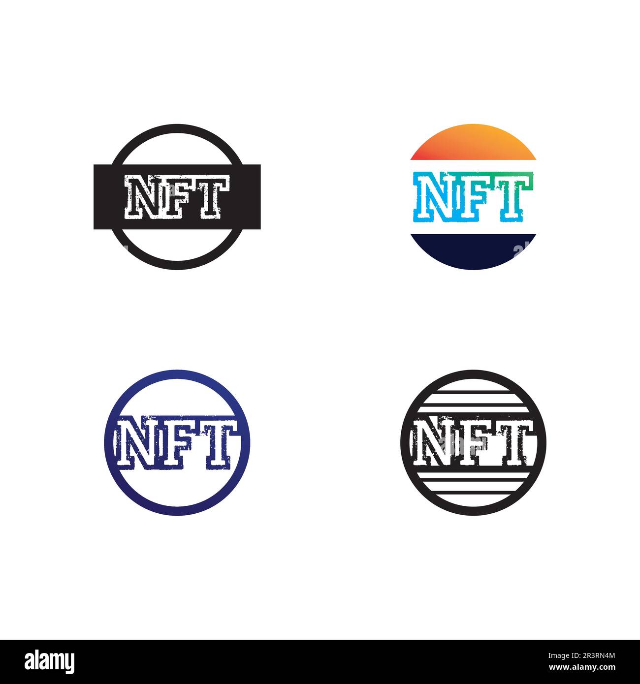 NFT letter and font technology line icon set Crypto Icon or Logo Symbol ...