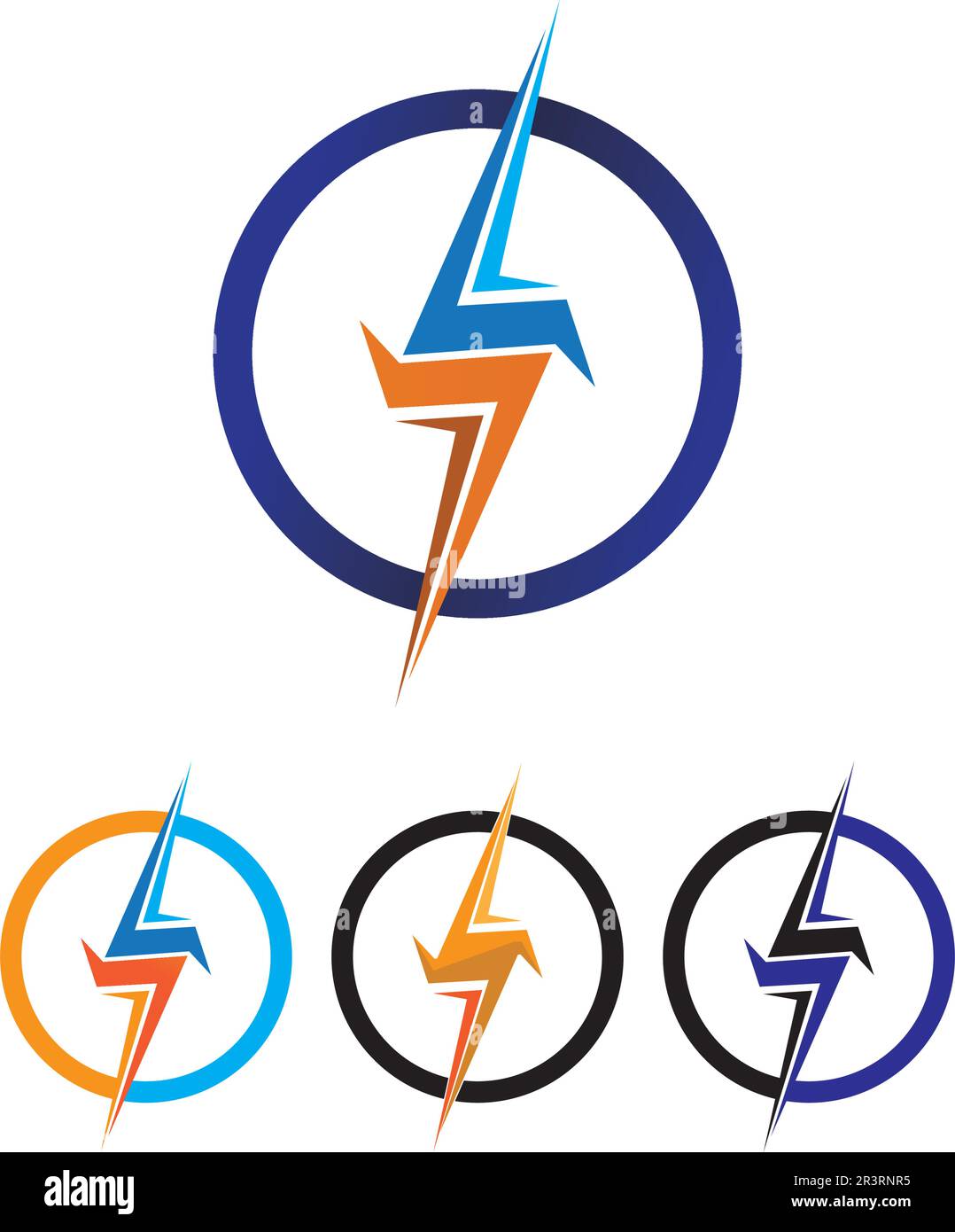 electric Vector lightning icon logo and symbols Stock Vector Image ...