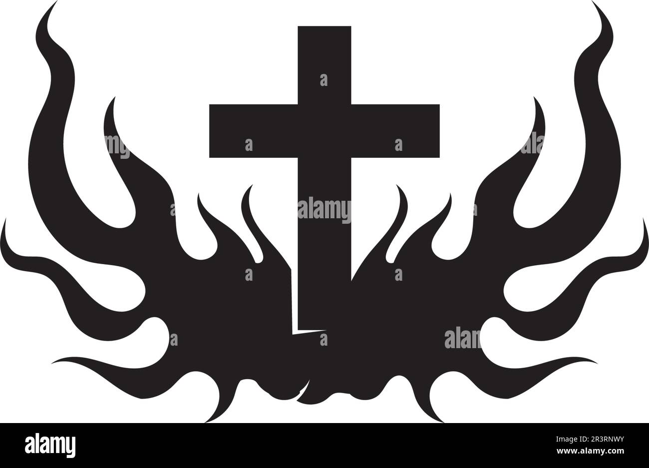 Cross and christ logo and vector Stock Vector