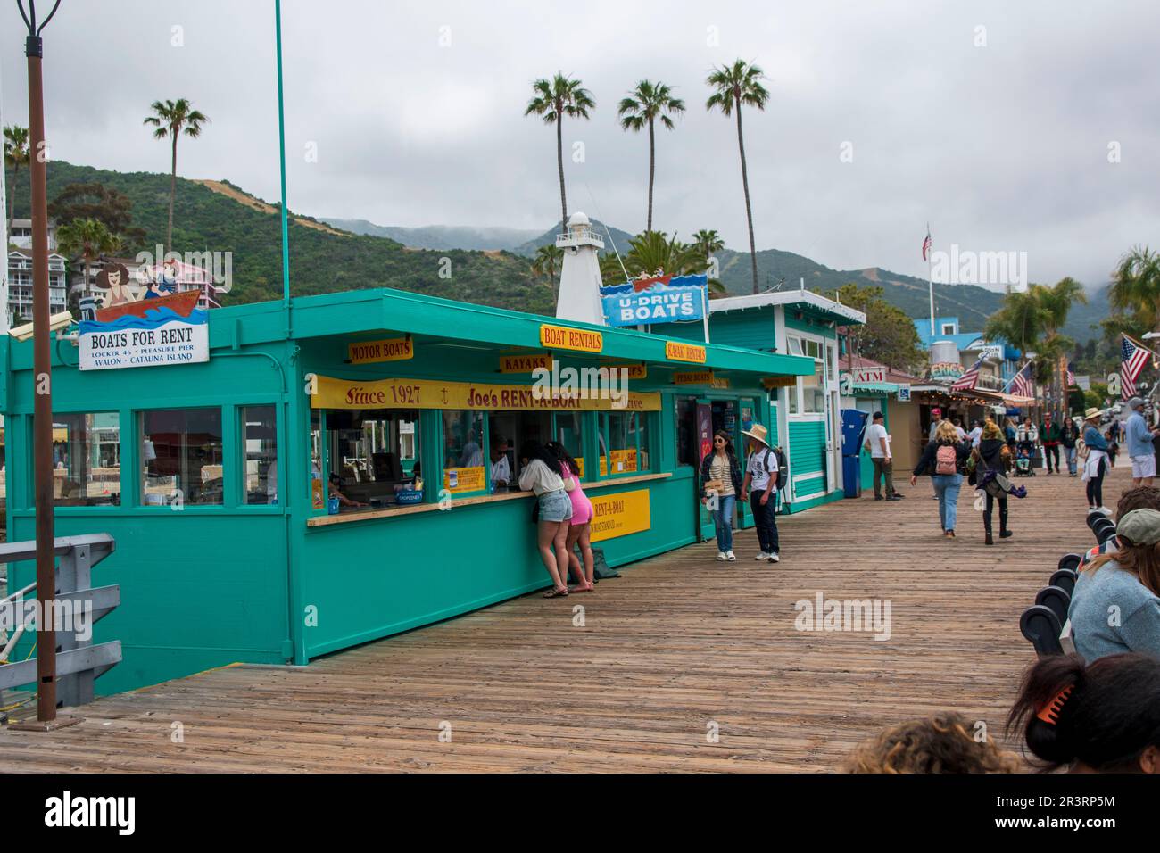 The city of Avalon is the main population center on Catalina Island, CA