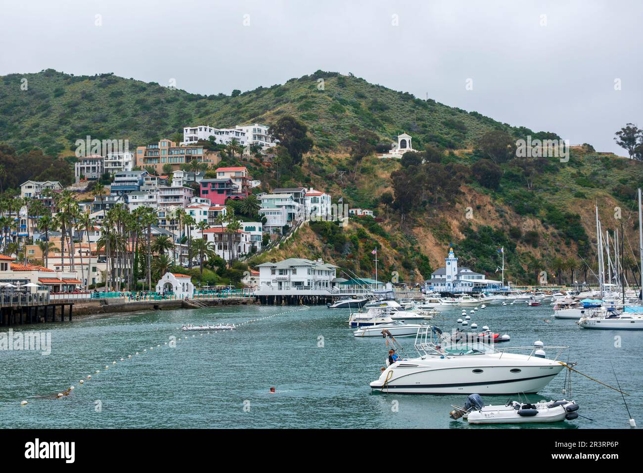 The city of Avalon is the main population center on Catalina Island, CA