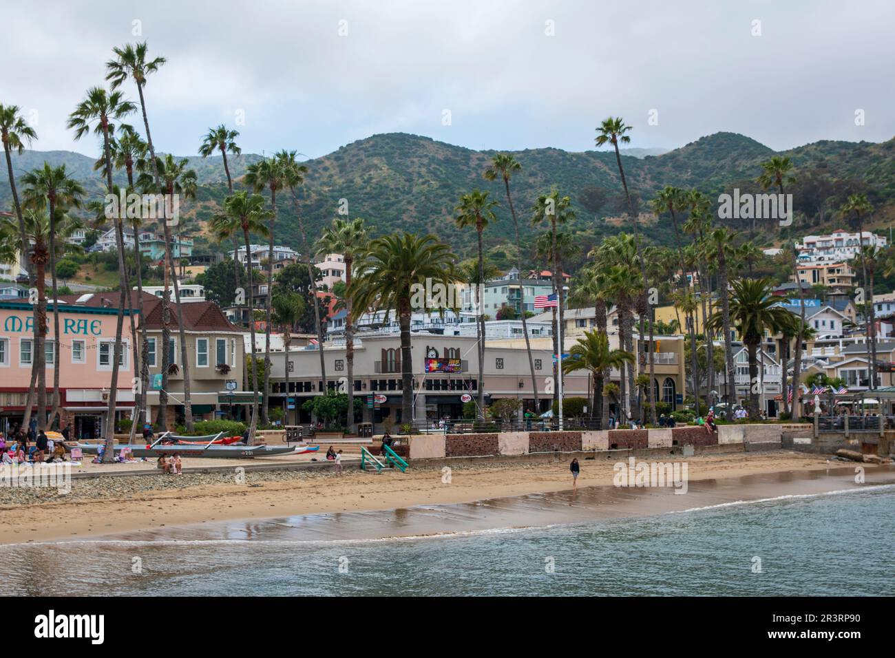 The city of Avalon is the main population center on Catalina Island, CA