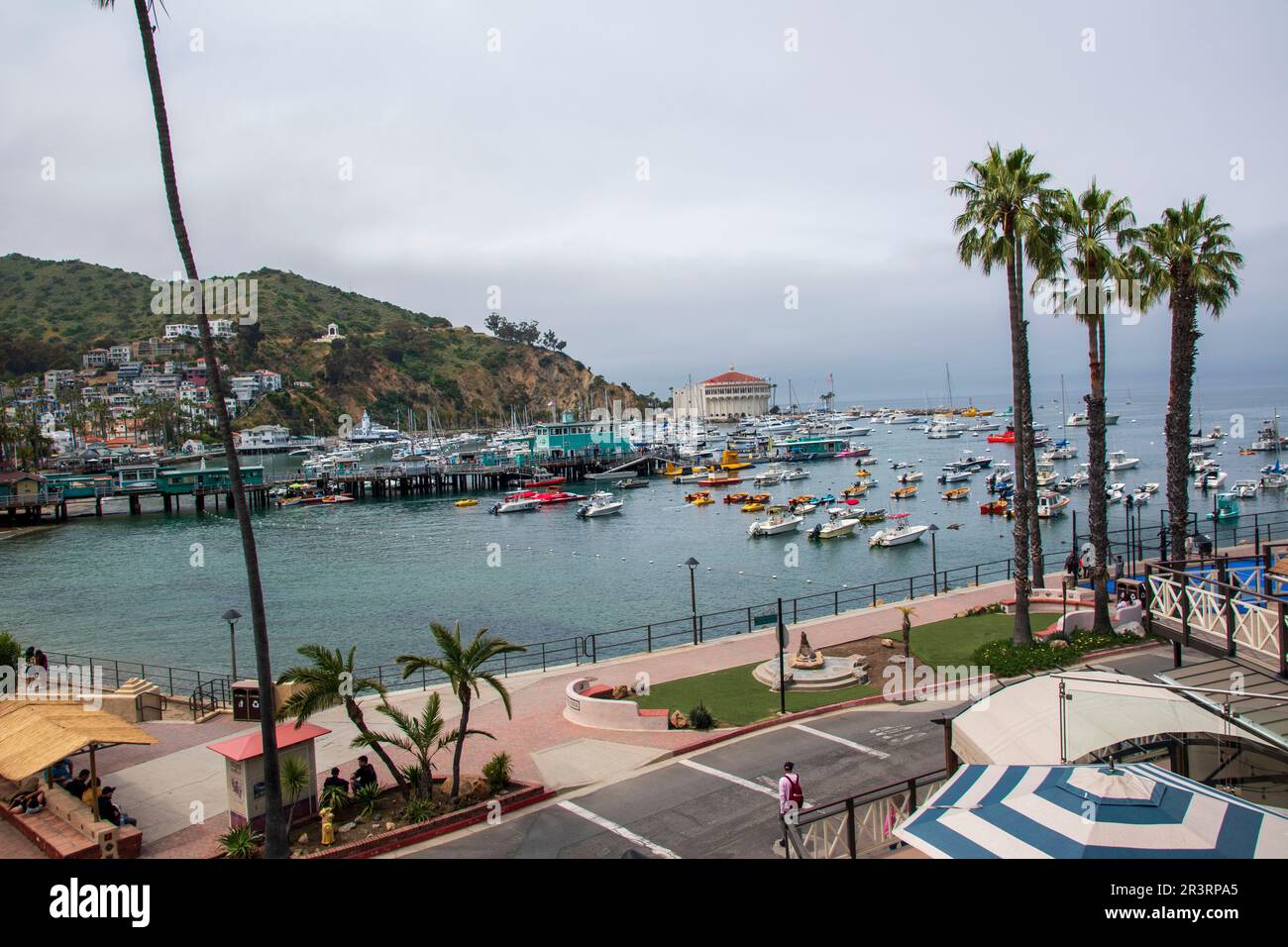 The city of Avalon is the main population center on Catalina Island, CA