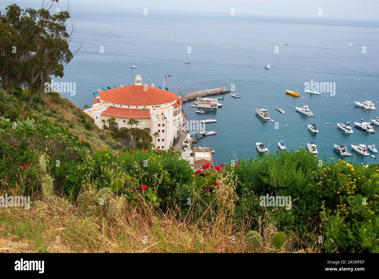The city of Avalon is the main population center on Catalina Island, CA