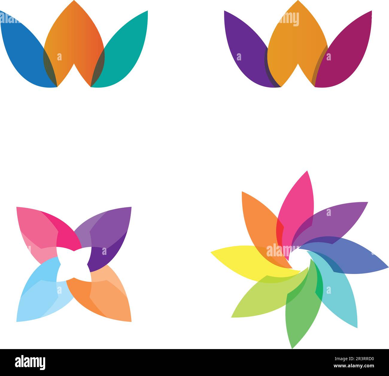 Beauty Vector flowers design logo Template icon Stock Vector