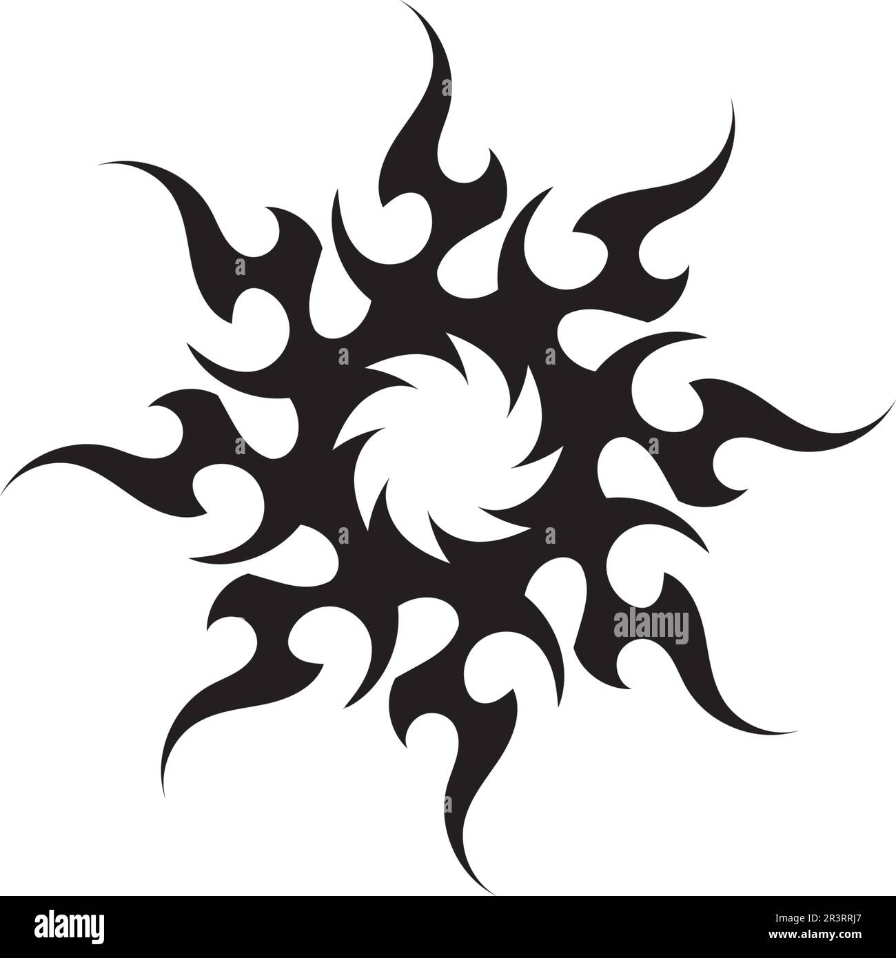 triball tatto Red and blue Star falcon Logo Template vector icon Stock