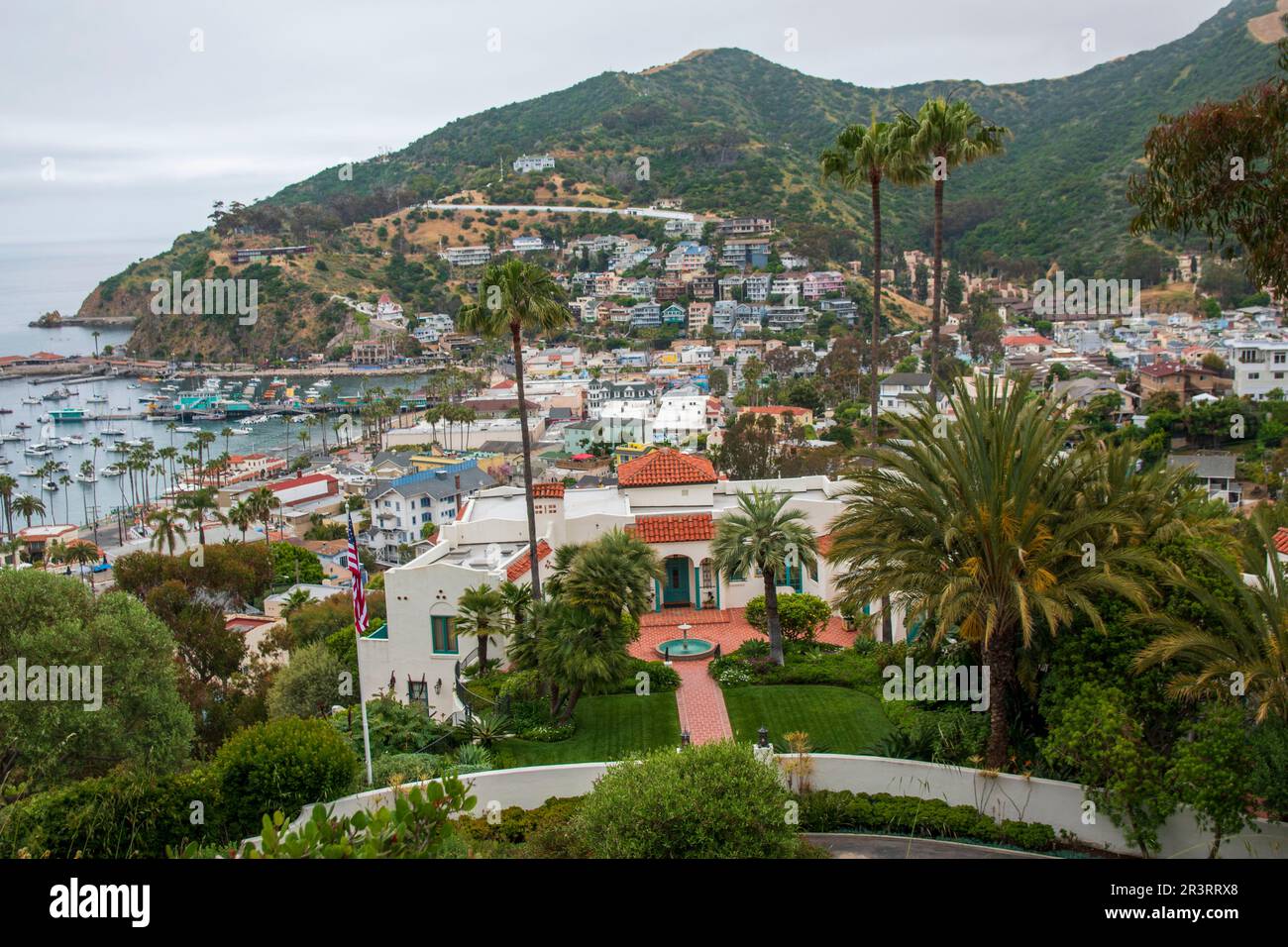 The city of Avalon is the main population center on Catalina Island, CA