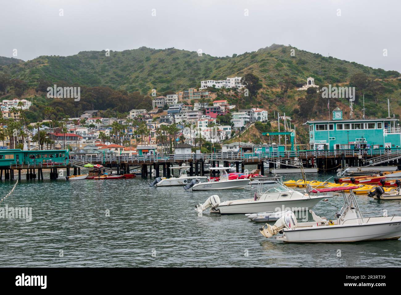 The city of Avalon is the main population center on Catalina Island, CA