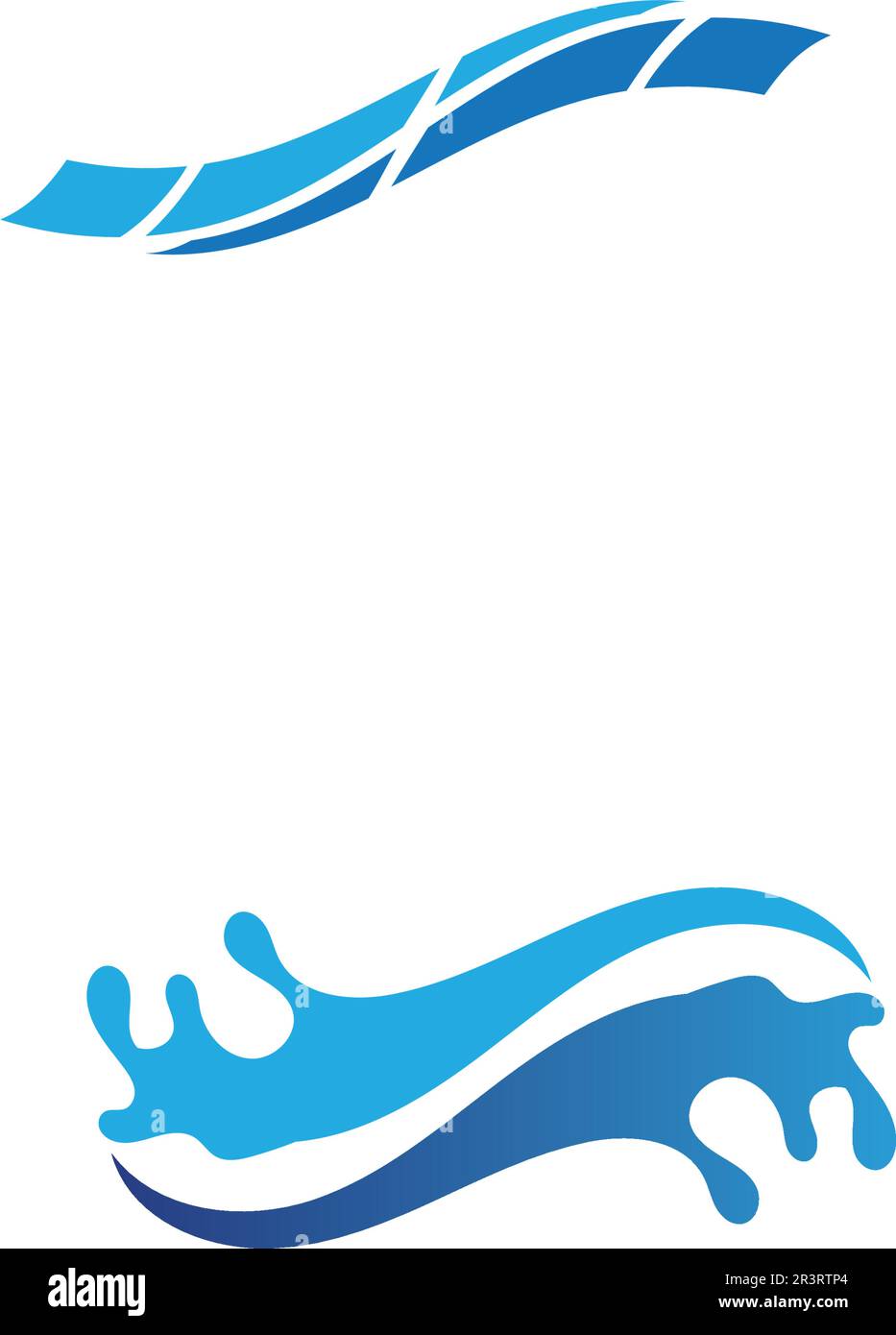 Waves blue beach logo and symbols template icons app Stock Vector Image ...