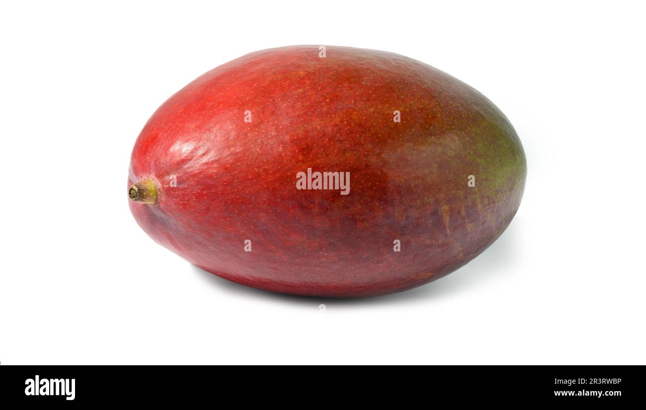 Whole ripe mango on a white isolated background Stock Photo
