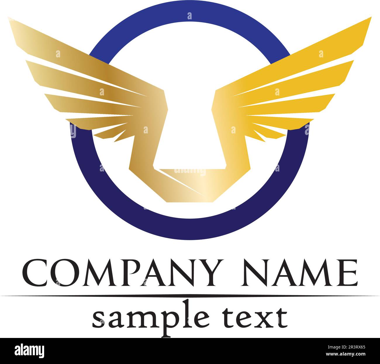 Falcon Wings Logo Template vector icon logo design Stock Vector