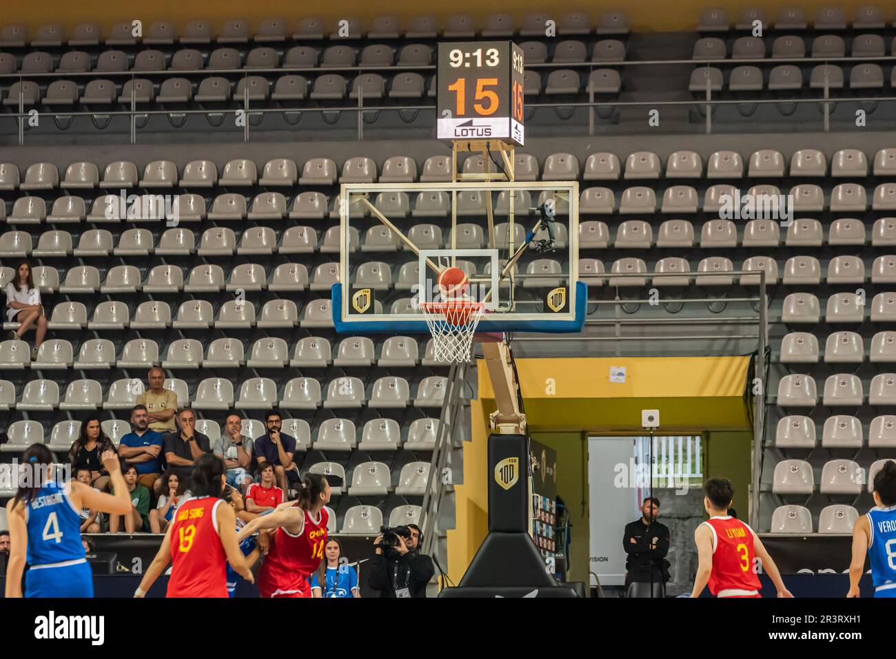 Vigo, Spain. May, 24th, 2023. player Bestagno shoots to score for the Italian team. credit: xan gasalla / Alamy Live News Stock Photo