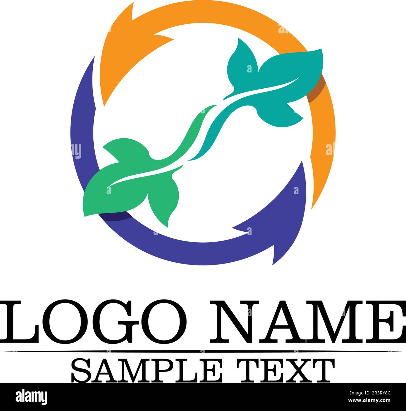 Eco Tree Leaf Logo Template Stock Vector Image & Art - Alamy