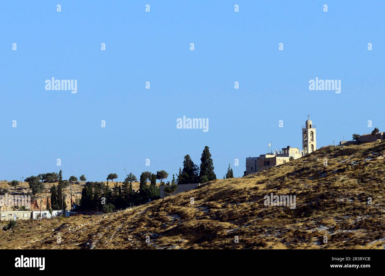 Mar Elias Monastery on Hebron Road in the South East of Jerusalem, Israel. Stock Photo
