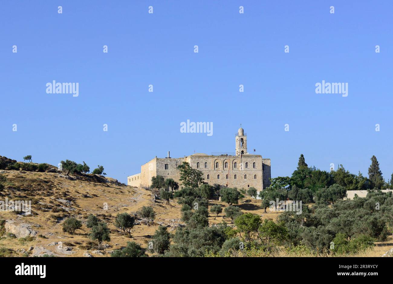 Mar Elias Monastery on Hebron Road in the South East of Jerusalem, Israel. Stock Photo