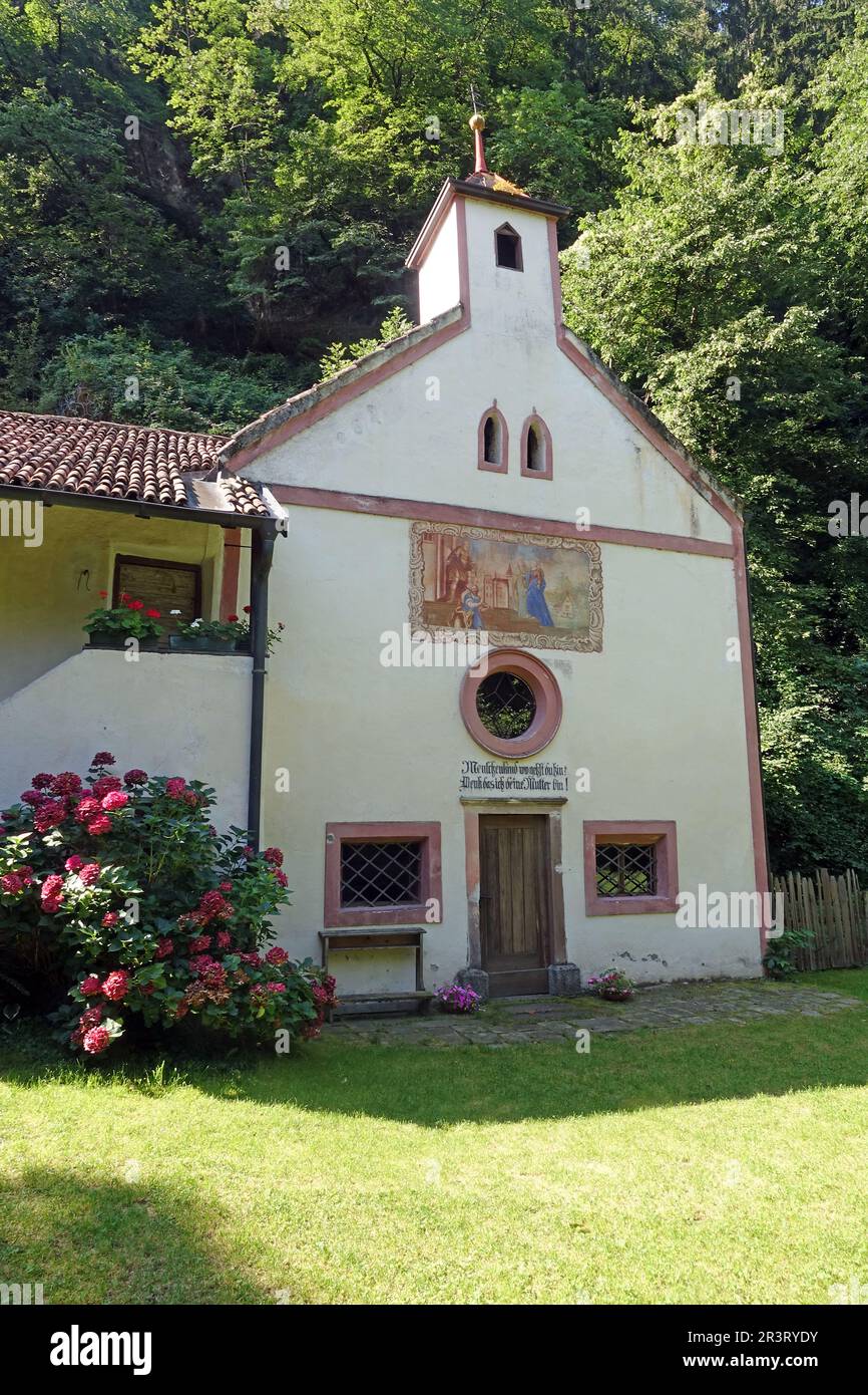 Chapel of Our Lady in the Naif near Merano Stock Photo