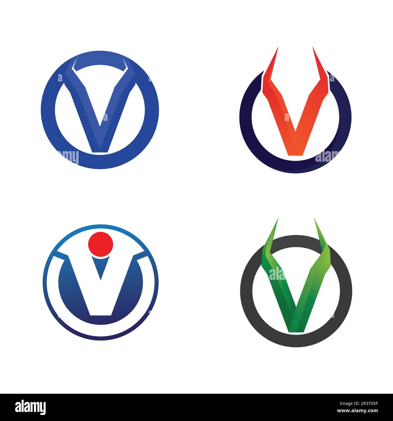 V Letter Logo Template vector icon illustration Stock Vector
