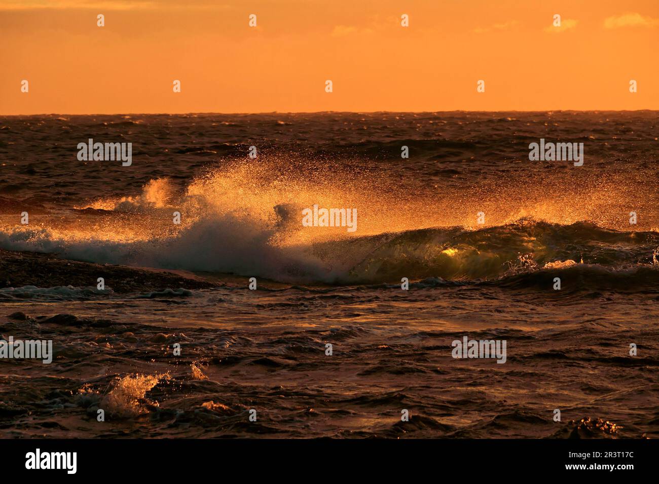 Ocean at sunset, Augusta, Southwest Australia Stock Photo