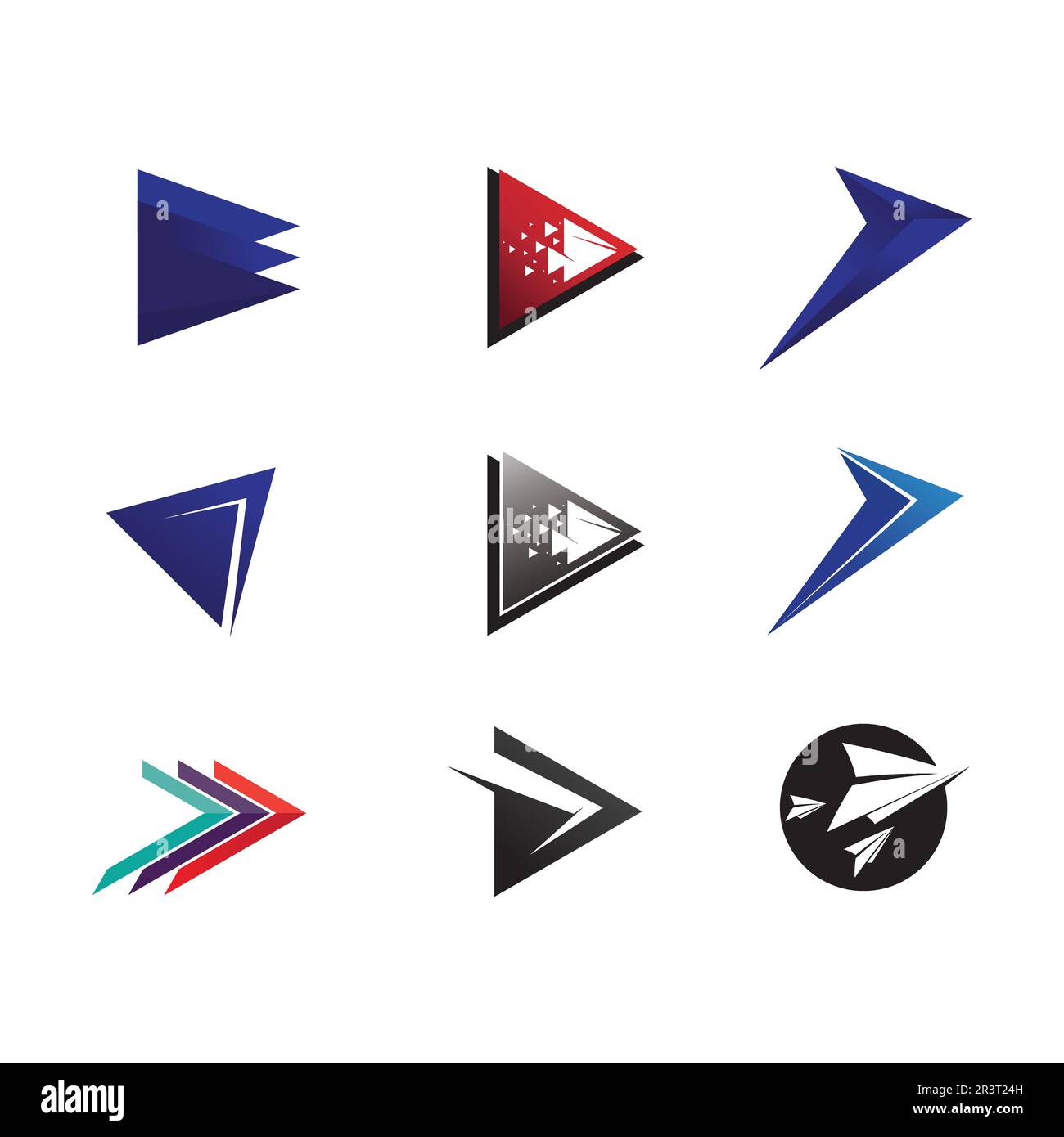Abstract letter A and Arrow head logo design vector illustration Stock ...
